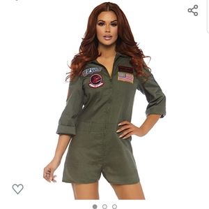 Women's top gun romper flight suit